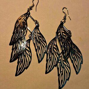Multi-Layer Hollow Leaf Earrings
